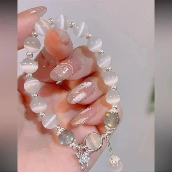 2 LEFT! Beaded Butterfly Charm Bracelet - Picture 5 of 7